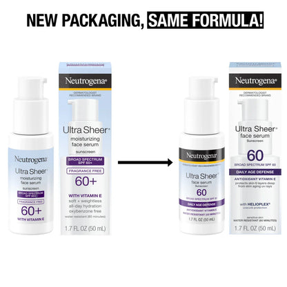 Neutrogena® Ultra Sheer Face Serum SPF 60, 1.7 Oz