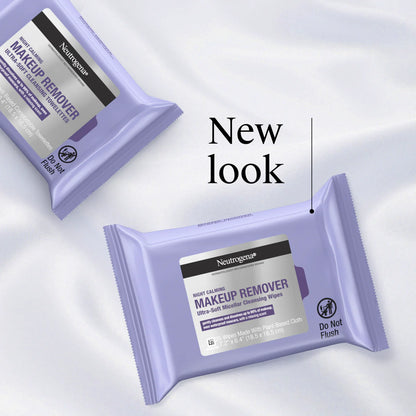 Neutrogena® Night Calming Makeup Remover Ultra-Soft Micellar Wipes, 25 Count