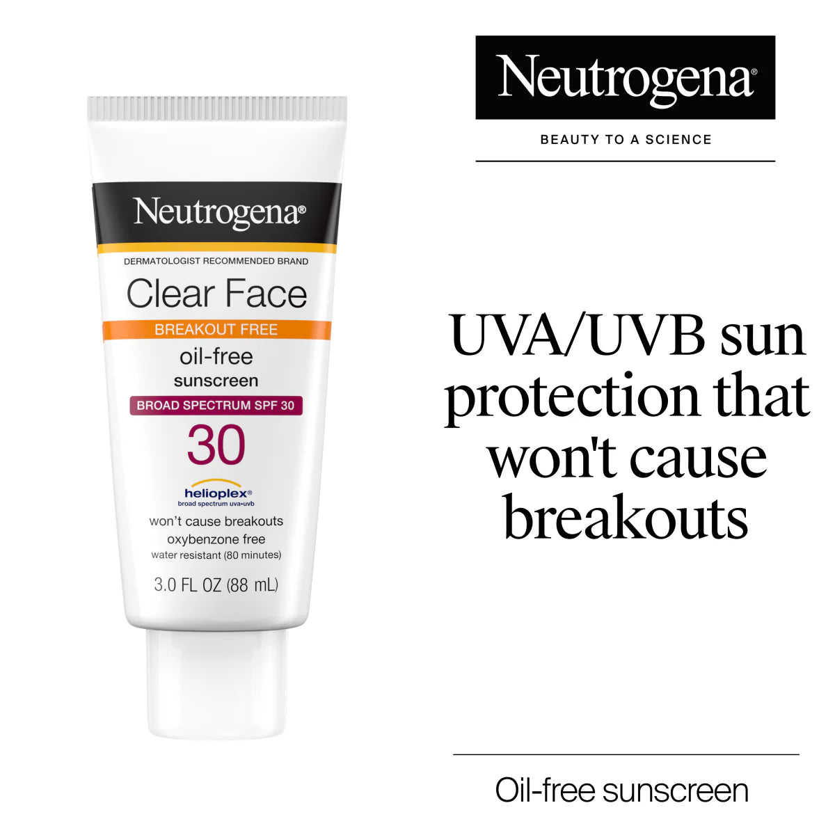 Neutrogena® Clear Face Liquid Lotion Sunscreen Broad Spectrum SPF 30, 3 Fl. Oz