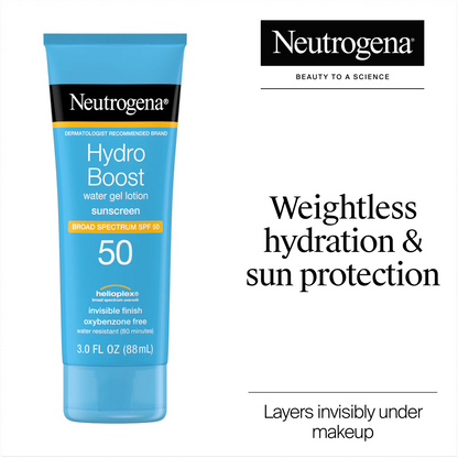 Neutrogena® Hydro Boost Water Gel Lotion Sunscreen Broad Spectrum SPF 50, 3 Fl. Oz