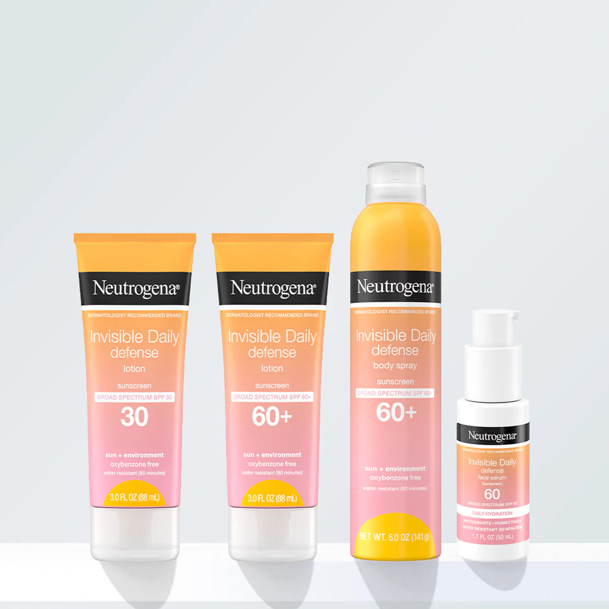 Neutrogena® Invisible Daily Defense Body Spray Sunscreen Broad Spectrum SPF 60+, 5.0 Oz